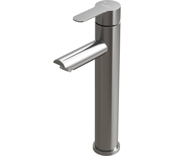 Изображение товара Смеситель для умывальника MIXLINE "Stainless" картридж 35 мм, высокий излив, нержавеющая сталь mlss32-042 552274