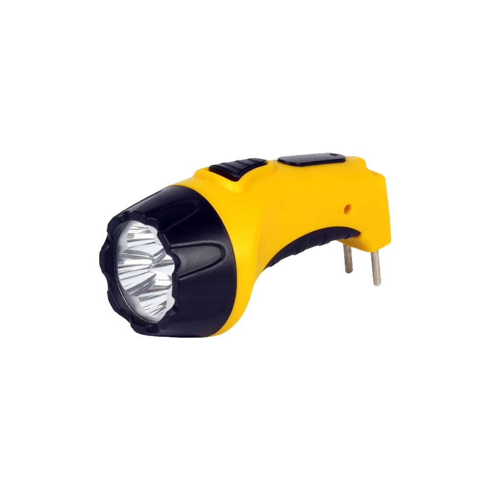 фото Аккумуляторный светодиодный фонарь smartbuy 4 led, с прямой зарядкой, желтый sbf-84-y
