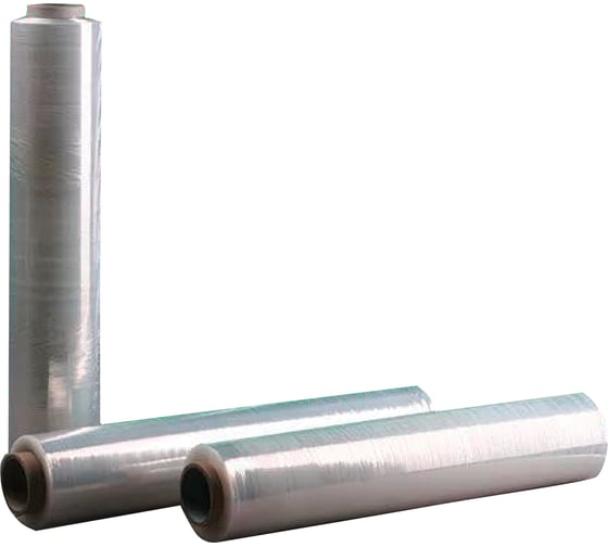 Изображение товара Стрейч-пленка для ручной упаковки ОФИСМАГ 50 см х 142 м, 17 мкм, вес 1 кг, смесовое сырье, растяжение 220 604150