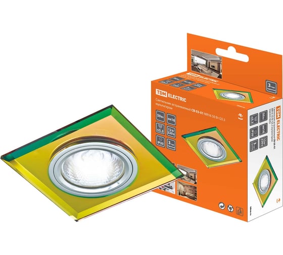 Изображение товара Встраиваемый светильник 50Вт G5.3 мульти/хром TDM ELECTRIC SQ0359-0042