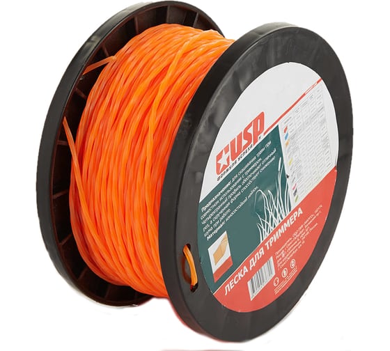 Изображение товара Леска для триммера (120 м, скрученный квадрат, 2.4 мм) USP 78088