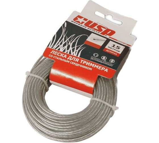 Изображение товара Леска для триммера (15 м, круг, 3 мм) с нейлоновым сердечником USP 78235