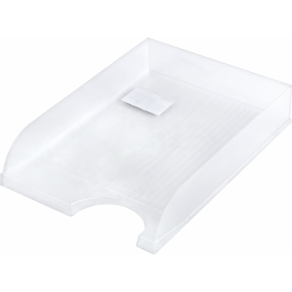 Изображение товара Лоток горизонтальный для бумаг BRAUBERG Standard, 350x253x65 мм, прозрачный 238349