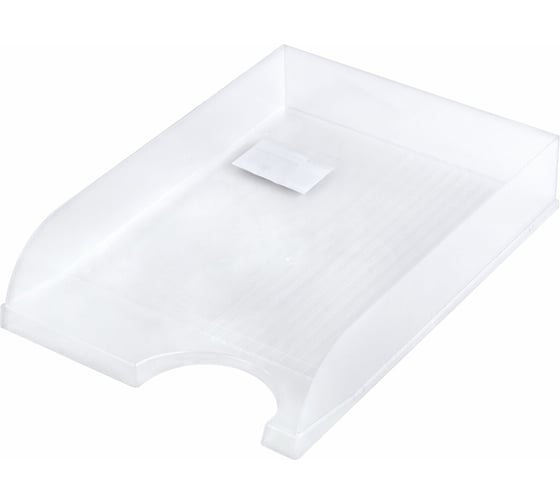 Изображение товара Лоток горизонтальный для бумаг BRAUBERG Standard, 350x253x65 мм, прозрачный 238349