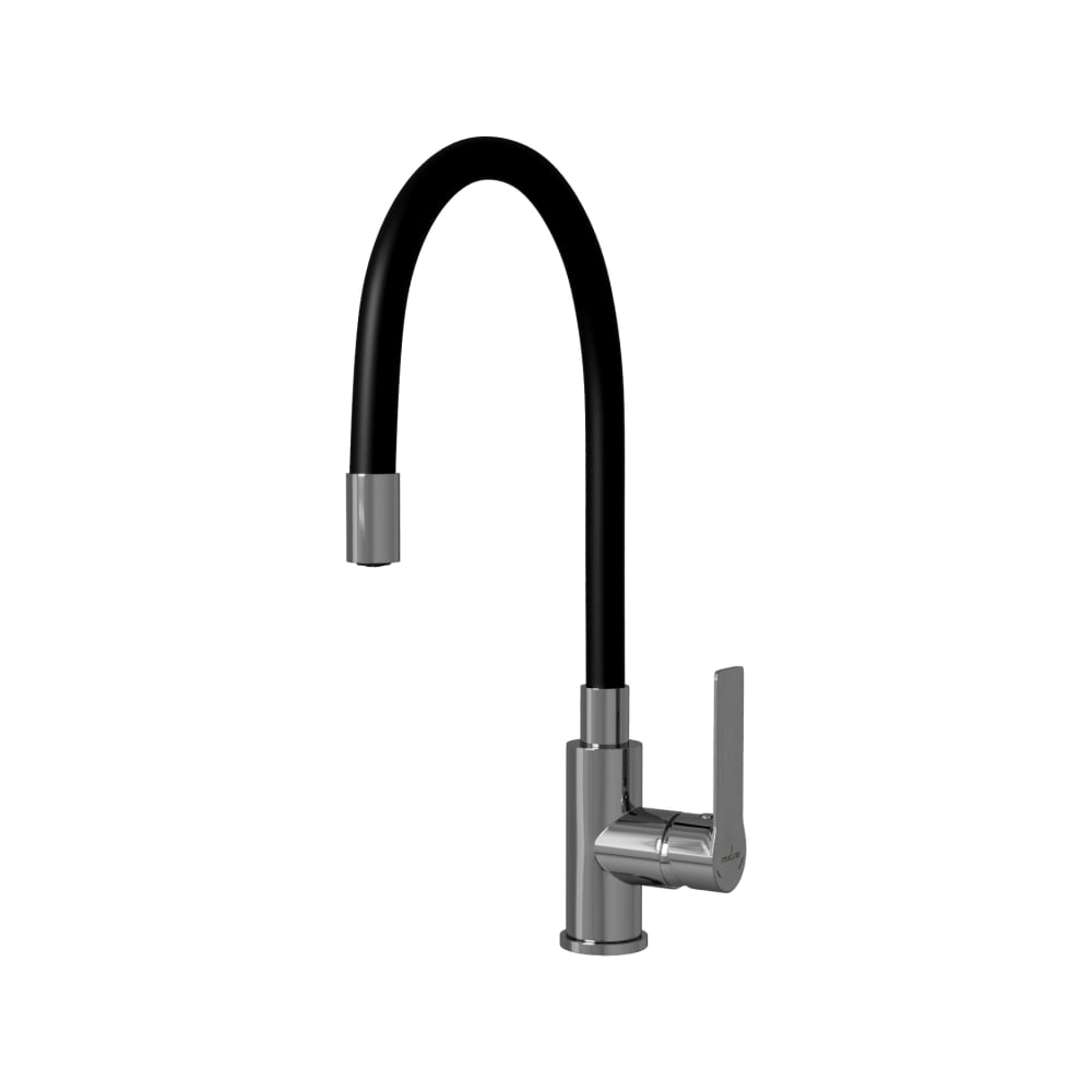 Изображение товара Современный черный смеситель для кухни MIXLINE ml35-097 с гибким изливом