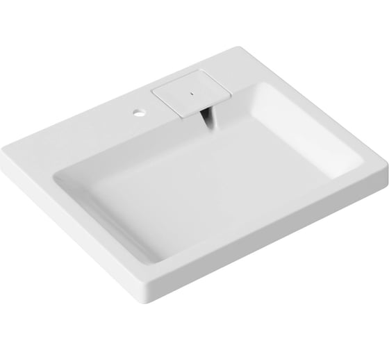 Изображение товара Умывальник MIXLINE "ЛАЙН" 60х50 см, над стиральной машиной, с кронштейнами 553582