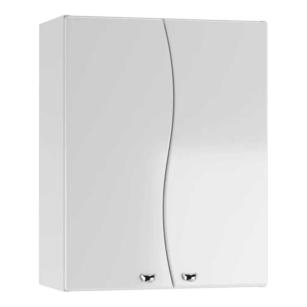 Изображение товара Навесной шкаф Айсберг Волна 02-55 белый глянец современный дизайн