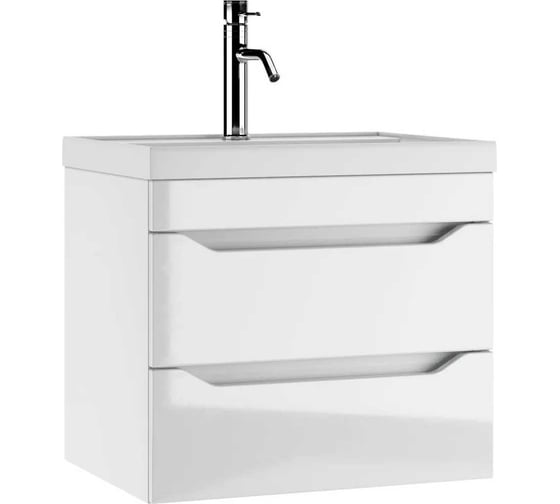 Изображение товара Подвесная тумба под умывальник Айсберг "Bazis 60" Ева с двумя ящиками В2 DA5914T