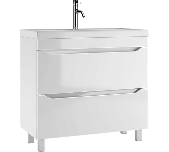 Изображение товара Тумба под умывальник Айсберг "Bazis 90" Ева с двумя ящиками В2 DA5909T