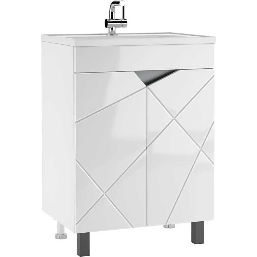 Изображение товара Тумба под умывальник Домино Absolute 60 Vector с системой хранения и доводчиком