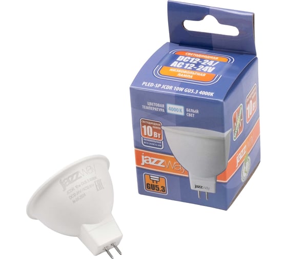 Изображение товара Светодиодная лампа Jazzway низковольтная PLED-SP JCDR 10Вт 4000К GU5.3 12-24В 5049710