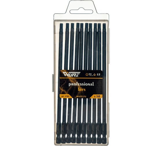 Изображение товара Бита H4, 150 мм, 10 шт WURZ 3780