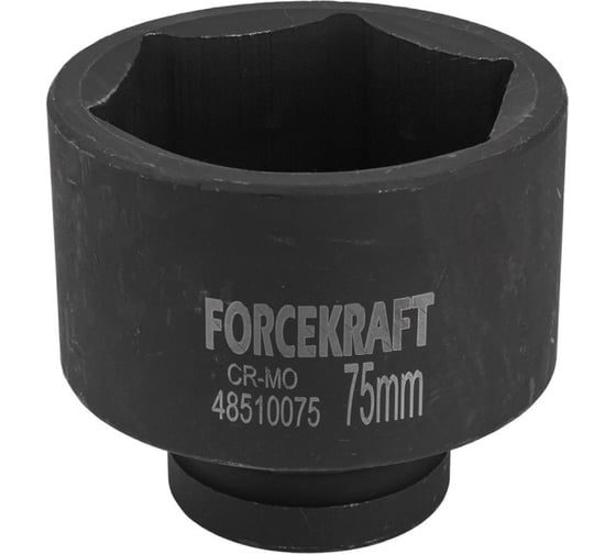 Изображение товара Головка ударная глубокая 6-гранная 75 мм, 1"DR Forcekraft FK-48510075(57427)