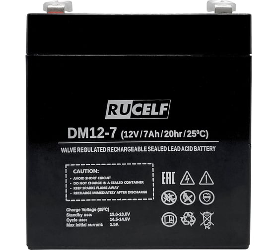 Изображение товара Аккумуляторная батарея DM12-7 RUCELF КА-00009370