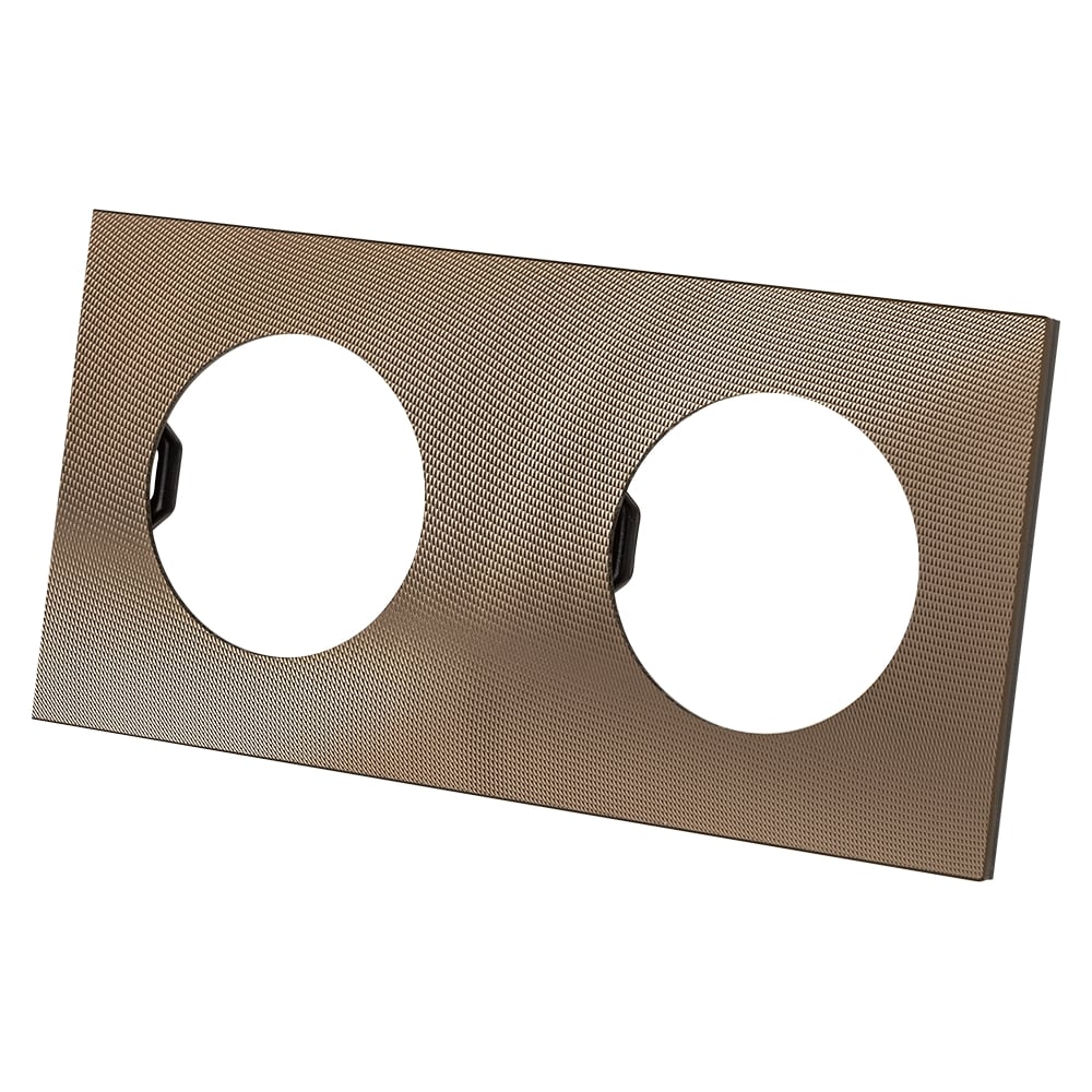 Изображение товара Двойная рамка TDM ELECTRIC бронза алюминий 2 поста серия Байкал SQ1819-0456