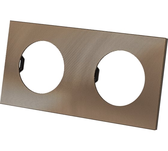 Изображение товара Двойная рамка TDM ELECTRIC бронза, алюминий, текстурированный, "байкал" SQ1819-0456