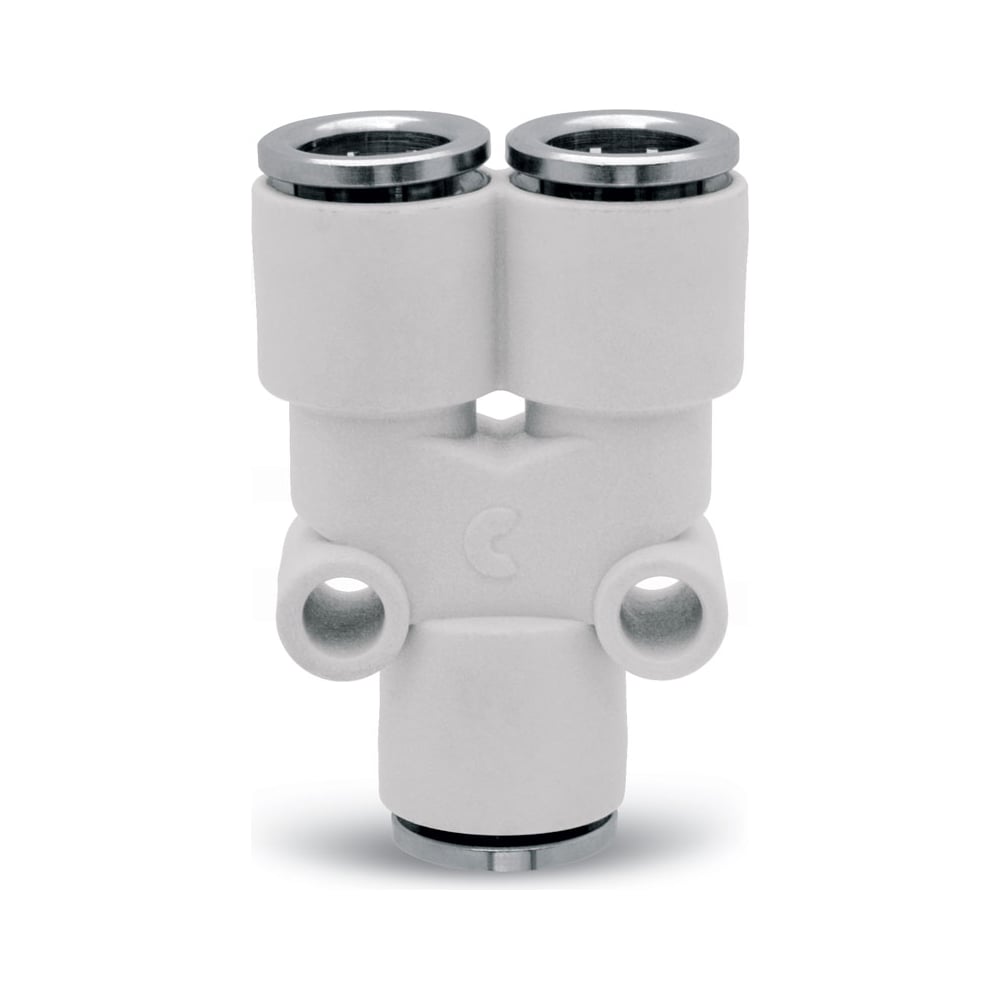 Изображение товара Фитинг тройник технополимер с цанговым зажимом 8-6 Camozzi 7560