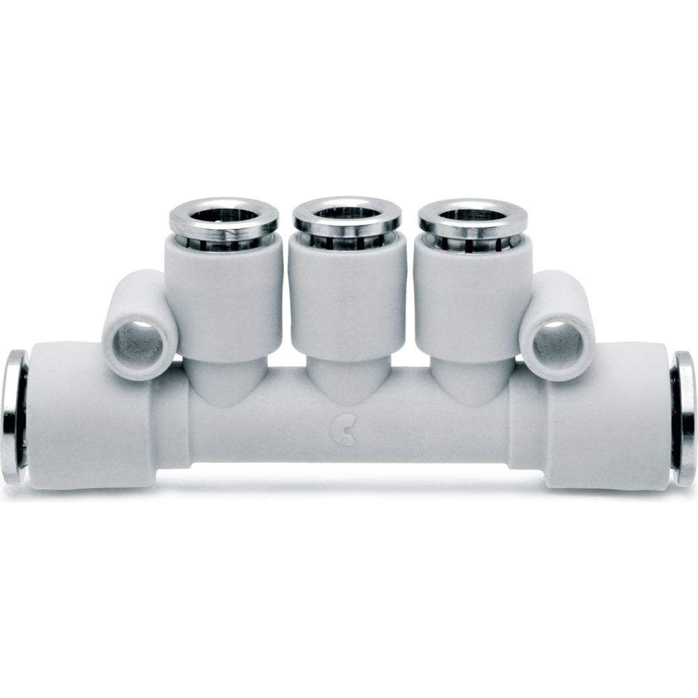 Изображение товара Фитинг технополимер с цанговым зажимом Camozzi 6 мм х 4 мм, 3 выхода