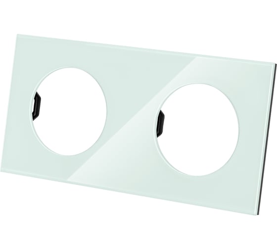 Изображение товара Двойная рамка TDM ELECTRIC фисташковая, стекло, "байкал" SQ1819-0103