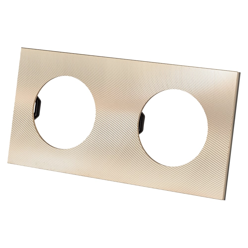 Изображение товара Двойная рамка TDM ELECTRIC шампань из алюминия, серия Байкал