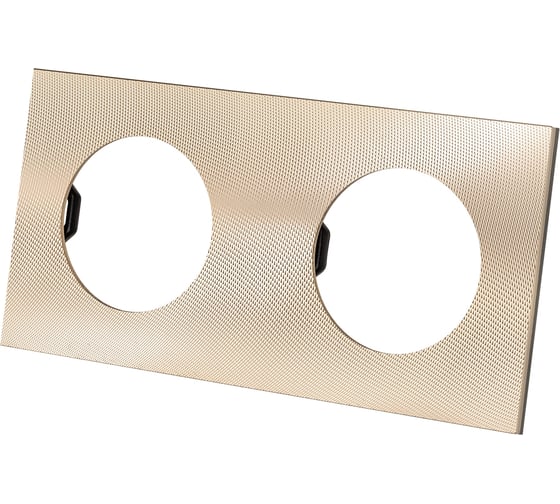 Изображение товара Двойная рамка TDM ELECTRIC шампань, алюминий, текстурированный, "байкал" SQ1819-0556