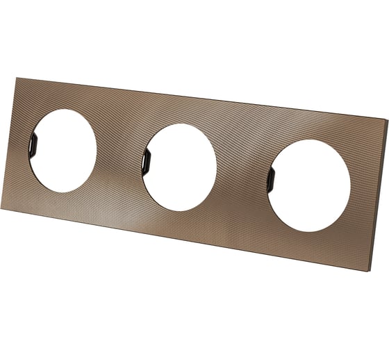 Изображение товара Тройная рамка TDM ELECTRIC бронза, алюминий, текстурированный, "байкал" SQ1819-0457