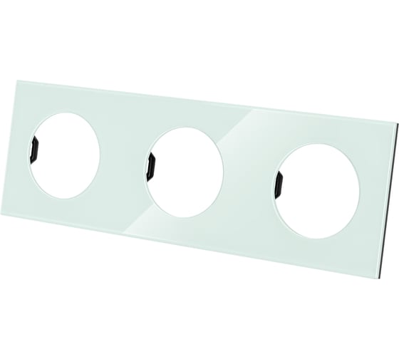 Изображение товара Тройная рамка TDM ELECTRIC фисташковая, стекло, "байкал" SQ1819-0104