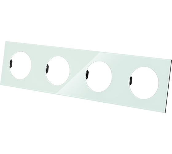 Изображение товара Четверная рамка TDM ELECTRIC фисташковая, стекло, "байкал" SQ1819-0105