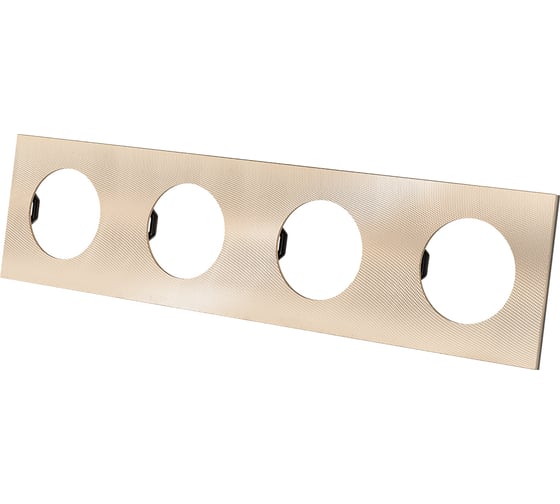 Изображение товара Четверная рамка TDM ELECTRIC шампань, алюминий, текстурированный, "байкал" SQ1819-0558