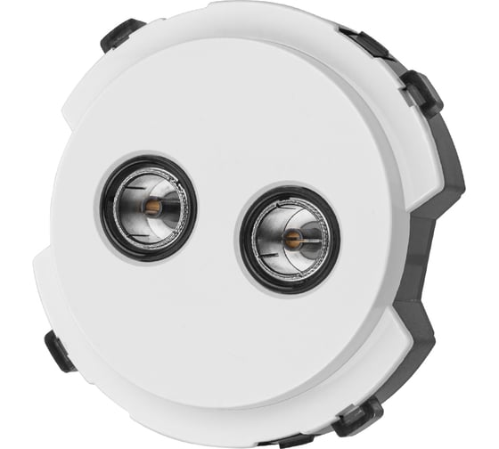 Изображение товара Двойная TV розетка TDM ELECTRIC проходная белая, "байкал" SQ1819-0012