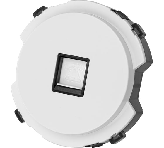 Изображение товара Телефонная розетка TDM ELECTRIC rj11, белая, "байкал" SQ1819-0013