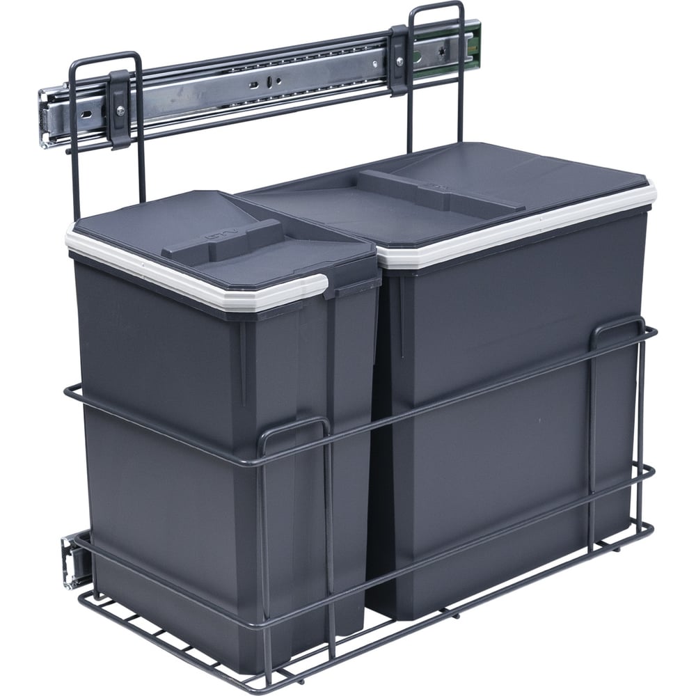 Изображение товара Выдвижная корзина для мусора 21 л с доводчиком и боковым креплением