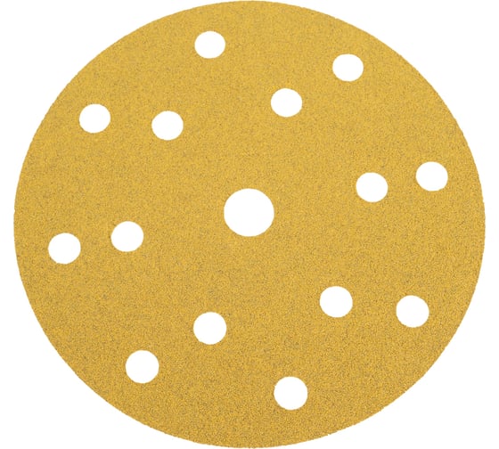 Изображение товара Круг шлифовальный на бумаге СА331 150 мм, 15 отв., Р80, 10 шт Deerfos 4673751371840