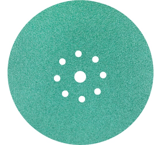 Изображение товара Круг шлифовальный на пленке GREEN 225 мм, 9 отв., Р1200, 10 шт Deerfos 4673751374568