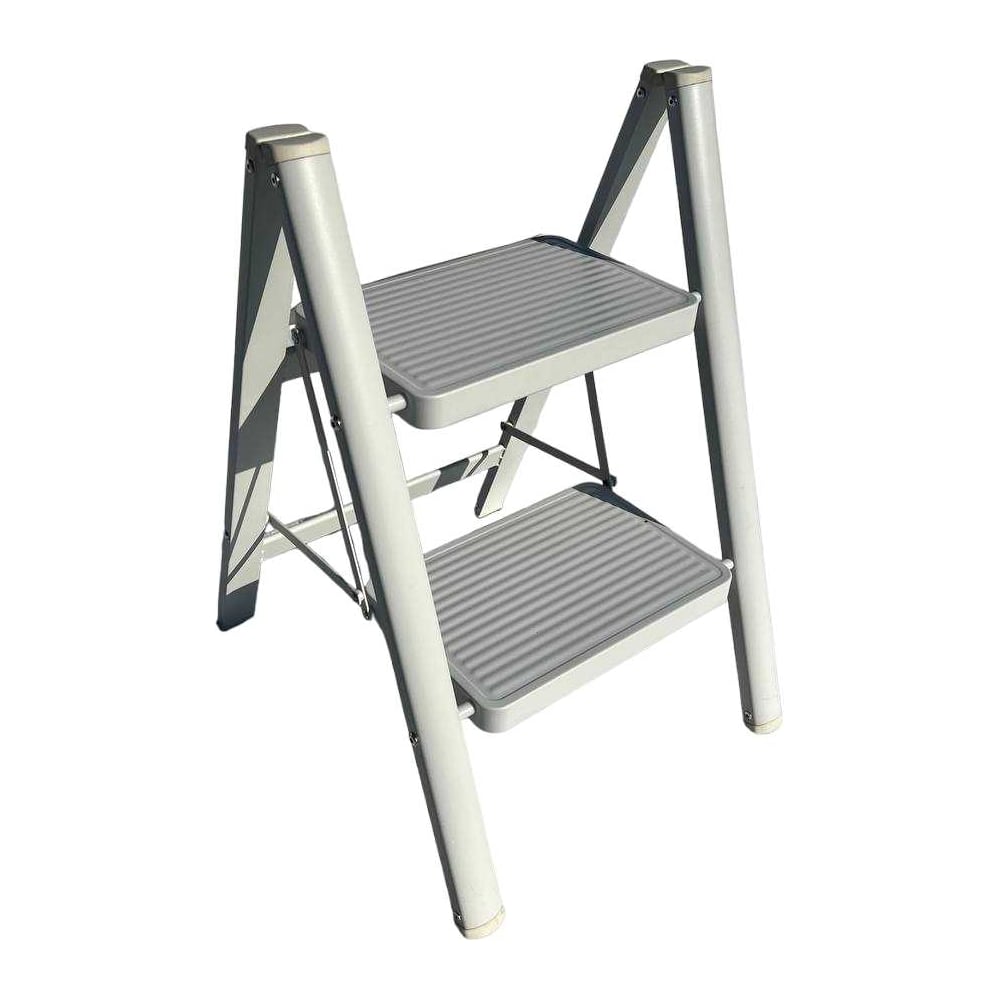 Изображение товара Стальная стремянка АЛЮБЭСТ 2 ступени белая DLS402W надежный инструмент