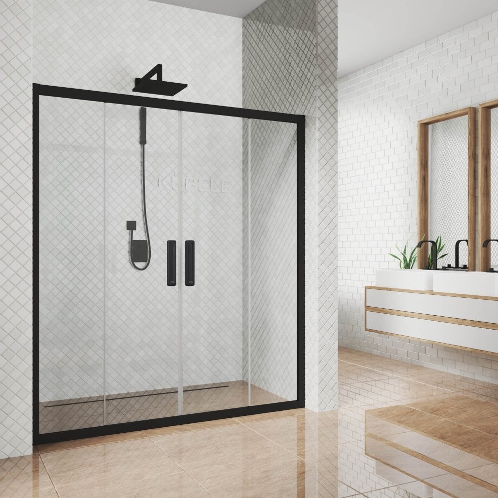 Изображение товара Дверь в душевую нишу GuteWetter gwmpkb019d4 135x200 см черный матовый стекло