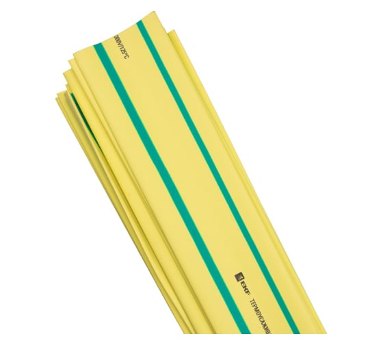 Изображение товара Термоусаживаемая трубка EKF PROxima ТУТ 30/15 желто-зеленая, в отрезках по 1м tut-30-yg-1m