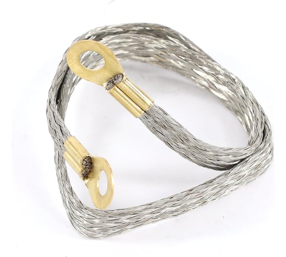 Изображение товара Провод массы VOLTON 50 см косичка сечение 24/30 медь, луж. клемма-латунь VLTPML502430