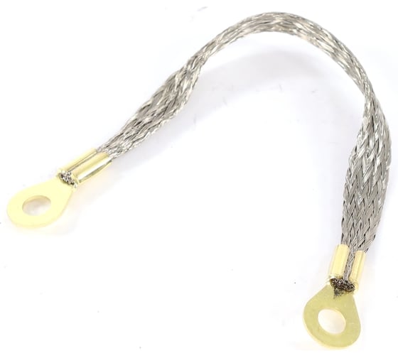 Изображение товара Провод массы VOLTON 20 см косичка сечение 16/24 медь, луж. клемма-латунь VLTPML201624