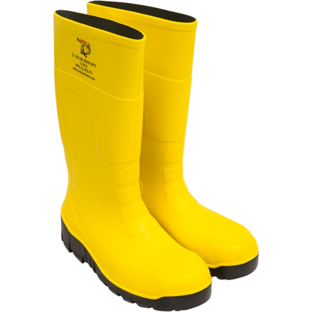 Изображение товара Защитные сапоги PolyTech 45 размер желтые и черные водонепроницаемые