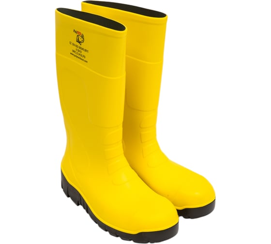 Изображение товара Защитные сапоги PolyTech ПУ/ПУ металлический подносок S4, цвет желтый/черный, размер 45 PolyTech YB-S4-45