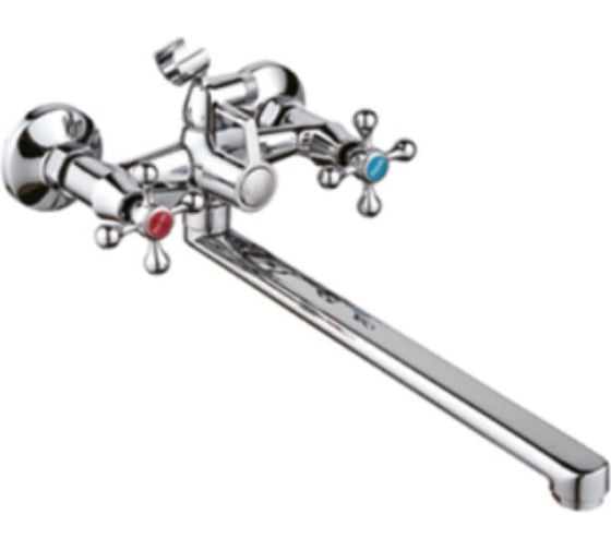 Изображение товара Универсальный смеситель Potato с прямым плоским изливом и переключателем для душа P2365-35