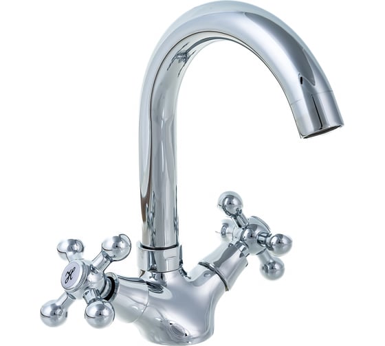 Изображение товара Смеситель для раковины Ledeme двухвентильный хром L1119