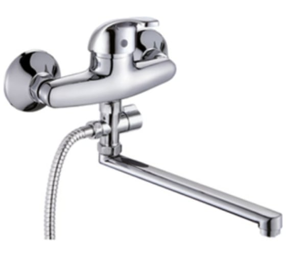 Изображение товара Универсальный смеситель Potato с плоским изливом и переключателем для душа P2104