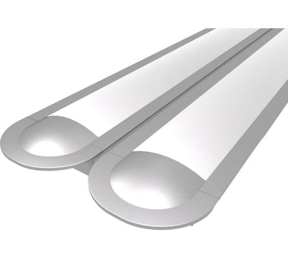 Изображение товара Комплект LEDCRAFT LC-LPV0722M16-1x2Silver из 2 шт серебро (1м профиль+1м рассеиватель+2 заглушки) 1611070403