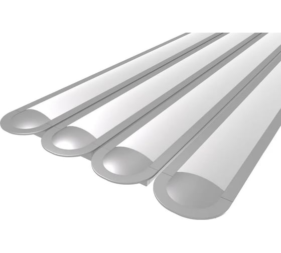Изображение товара Комплект LEDCRAFT LC-LPV0722M16-1x4Silver из 4 шт серебро (1м профиль+1м рассеиватель+2 заглушки) 1611070409