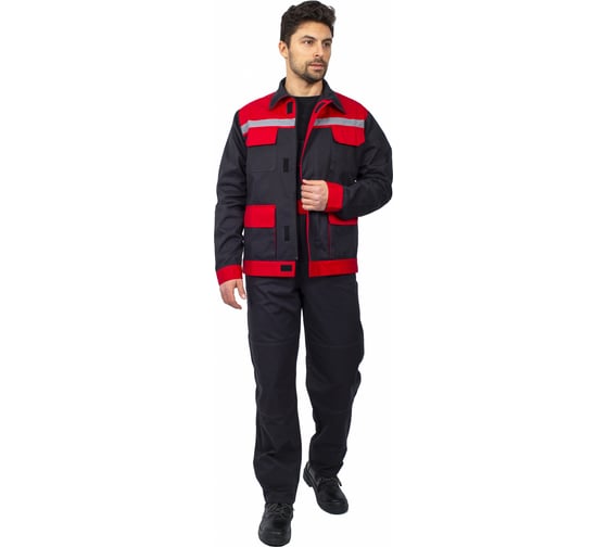 Изображение товара Костюм Факел Престиж темно-серый/красный, 44-46, 170-176 87474743.009