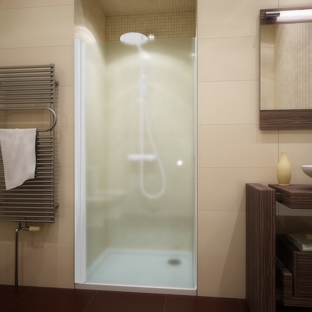 Изображение товара Дверь в душевую нишу GuteWetter gwmpkb020d601 75x200 см белый матовый стекло