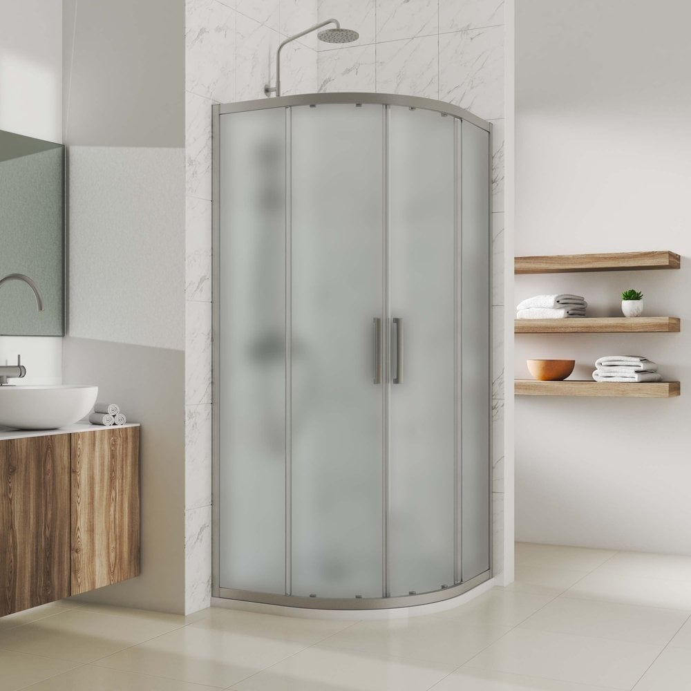 Изображение товара Душевой уголок GuteWetter 115x115 см с матовым стеклом и хромовым профилем