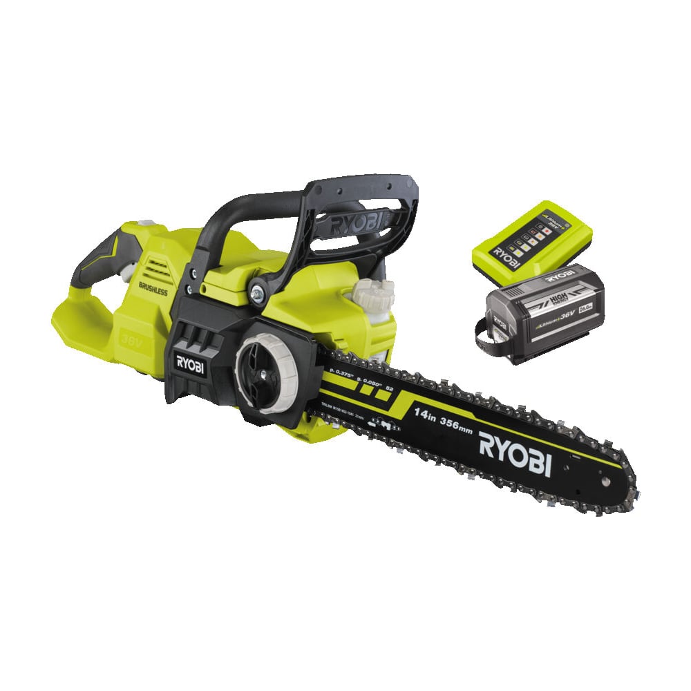 Бесщеточная цепная пила Ryobi